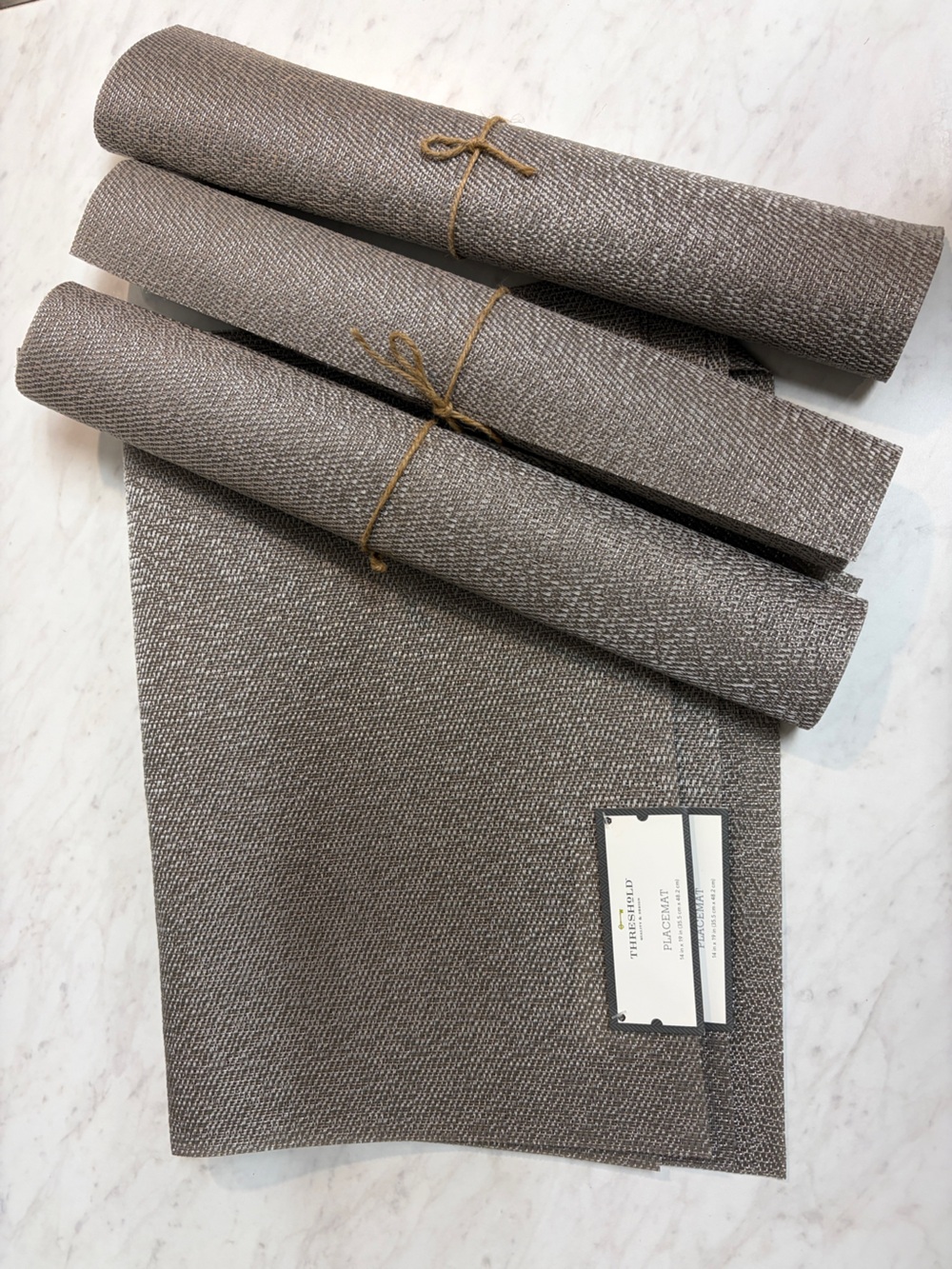 Brand New Threshold Metallic Textured Woven Placemats Set of Six